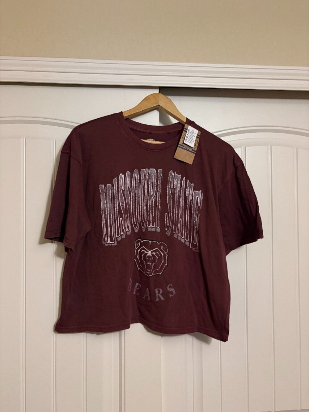 Missouri State Bears T Shirt Women's Small 4/6 Maroon Rivalry Threads NWT NEW